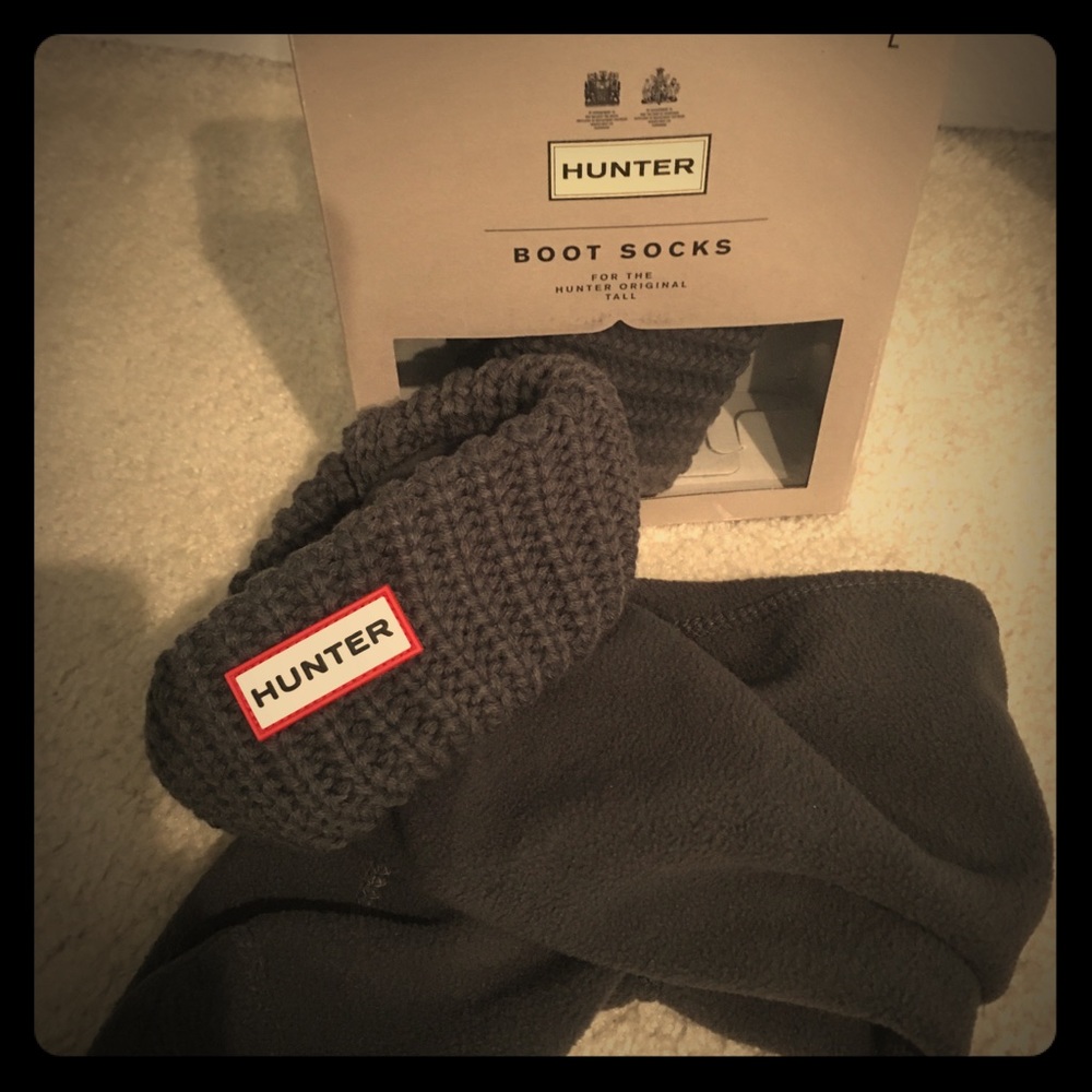 Hunter boots fleece socks